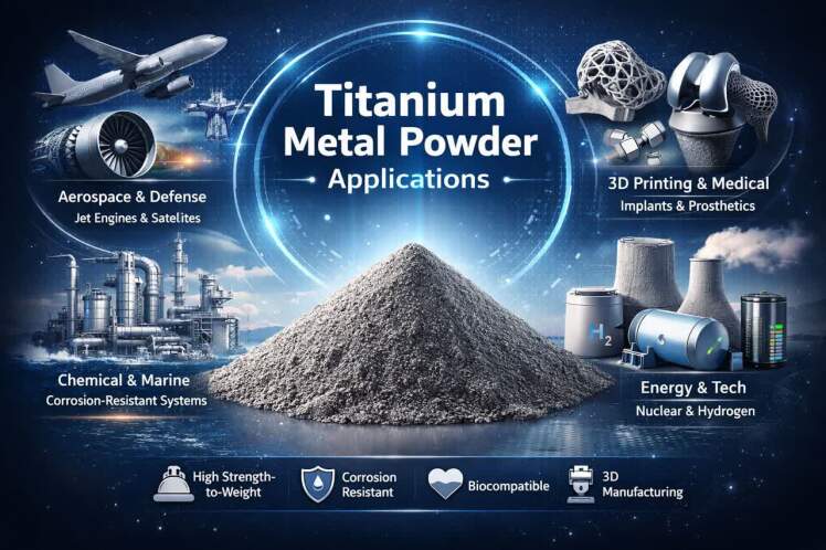 کاربردهای پودر فلز تیتانیوم در صنایع مختلف