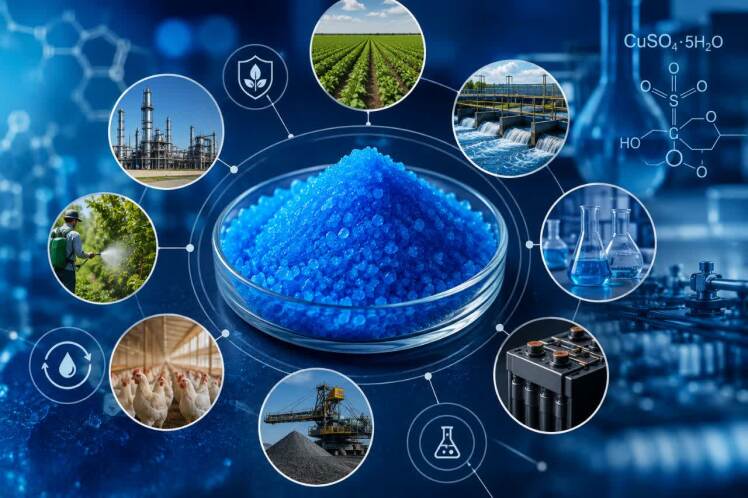 سولفات مس چیست؟ بررسی کامل کاربردها، تولیدکنندگان و آینده بازار جهانی سولفات مس