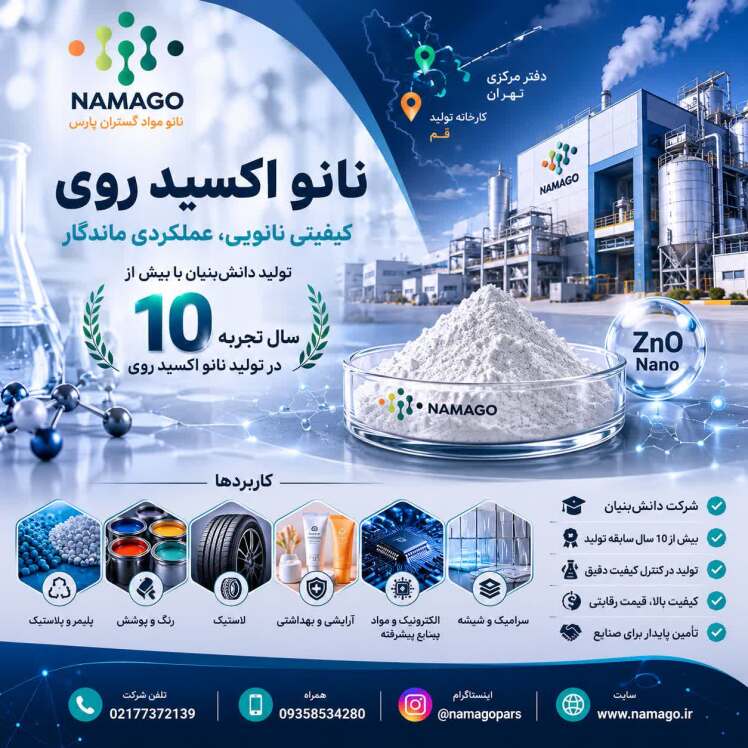 کاربردهای نانو اکسید روی در صنایع مختلف | تولید دانشبنیان ناماگو